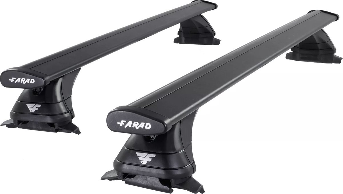 Dakdragers geschikt voor Hyundai Santa Fe vanaf 2024 open dakrailing - Aluminium - Hoog laadvermogen 100kg - Wingbar Zwart - Merk Farad