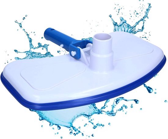 Zwembadborstel Met Zuigaansluiting – 34 Cm Aluminium – 4 Wielen – Voor 38 Mm Slang – Ideaal Voor Opzet- En Inbouwzwembaden
