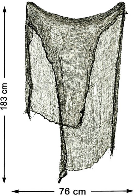 Rideau mural/plafond déco Horreur/Halloween - 2x - vert - 190 x 75 cm - tissu au look effrayant
