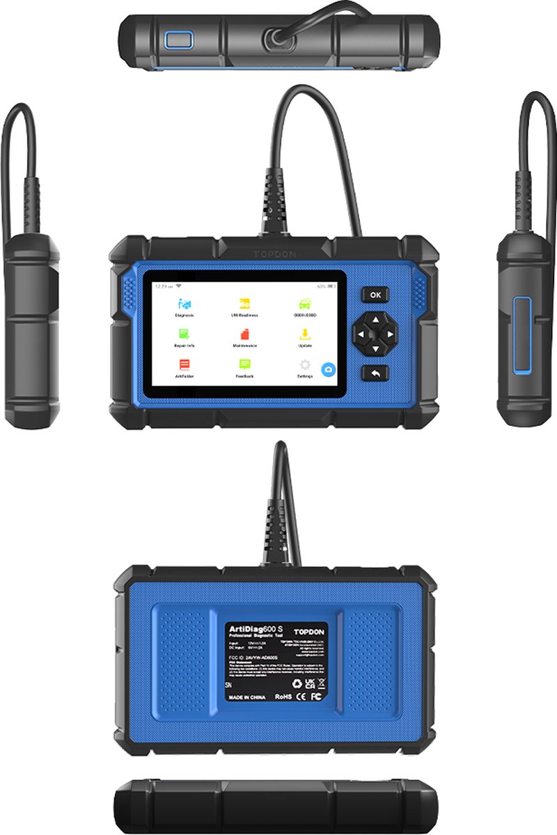 Topdon ArtiDiag600S Uitleesapparaat - 9 speciale functies - OBD2 scanner - Gratis updates - ABS/SRS/EGR - Engels thumbnail 3