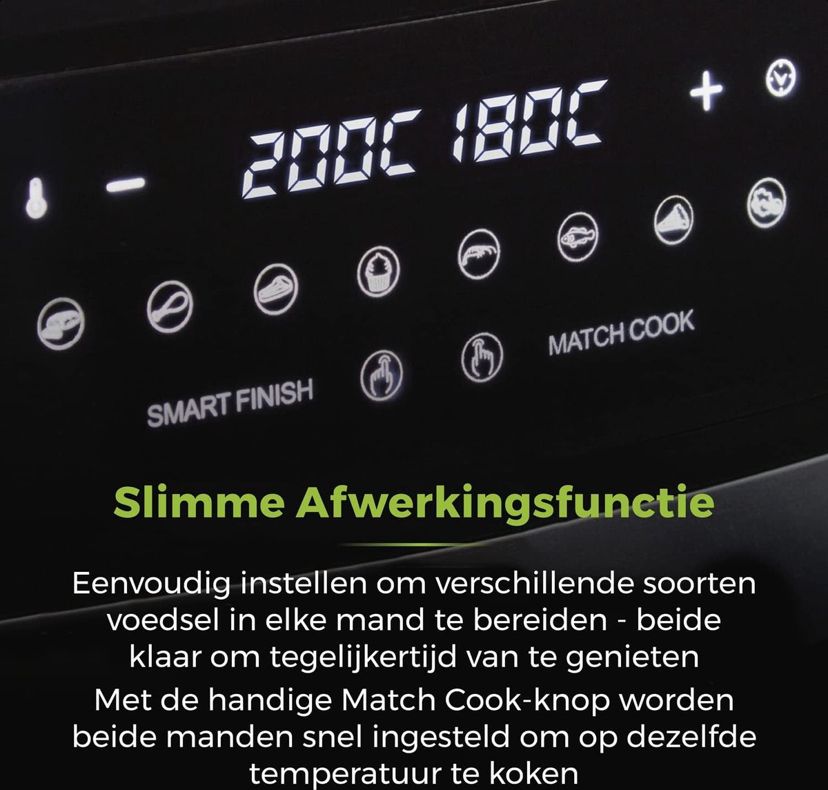 Afbeelding 3 van Dubbele Airfryer - Dubbele Mand - Dual Cook - Heteluchtfriteuse