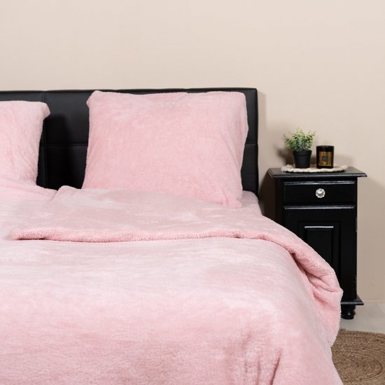 Decoware Teddy Fleece - taie d'oreiller - rose - par pièce - 60x70 cm