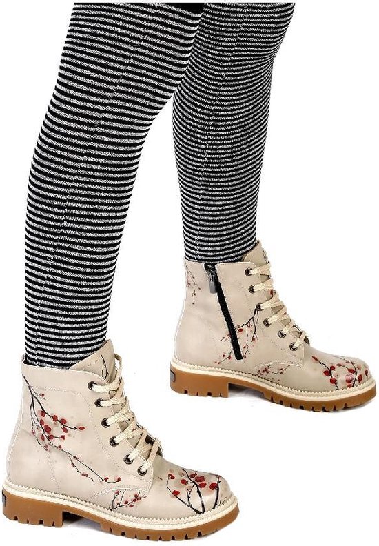 GOBY - Sanko - Bottes pour femmes - Botte - Bottes femmes - Bottes pour femmes - Bottes pour femmes - Bottines - Fait main - Imprimé floral - Taille 36