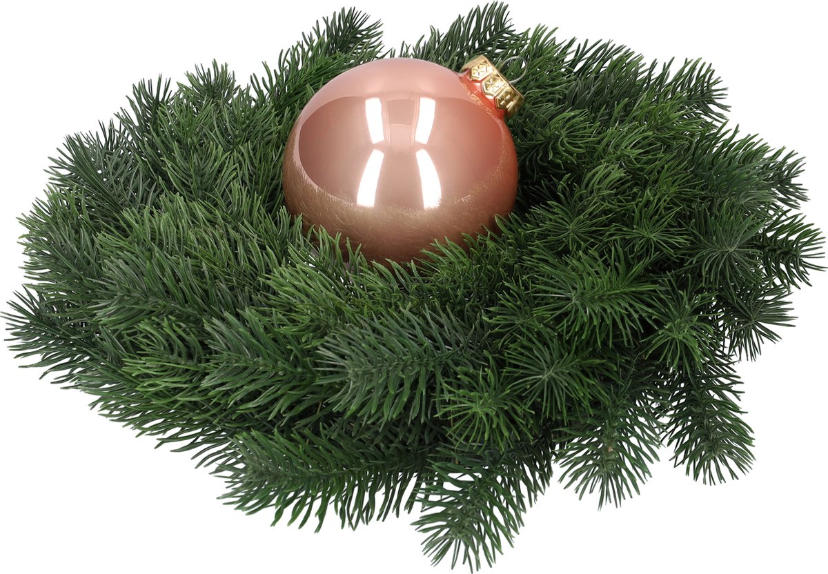 Glazen kerstballen - Set van 4 stuks/100mm - Luxe kerst decoratie - Sfeervolle kerstversiering voor in de kerstboom - Glas - Coral - Brons/Bronskleurig – foto 4