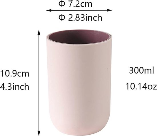 Cup 10 oz, onbreekbare herbruikbare drinkbekers set van 2 kleuren