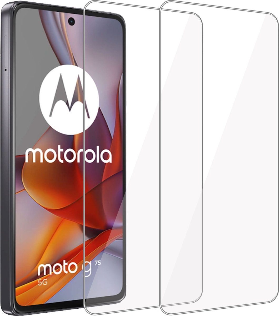 2x Geschikt voor Motorola Moto G75 5G - Screenprotector - Beschermglas - GuardCover