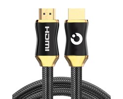 Auronic HDMI Kabel voor 4K Resolutie - Hoge Snelheid met 18Gbps - 60Hz - HDMI naar HDMI - 1 Meter - Zwart/Goud