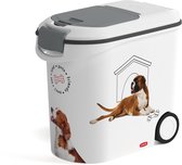 Curver Voedselcontainer Hond - 35L - 12KG - 28x49x43cm - Wit/Grijs