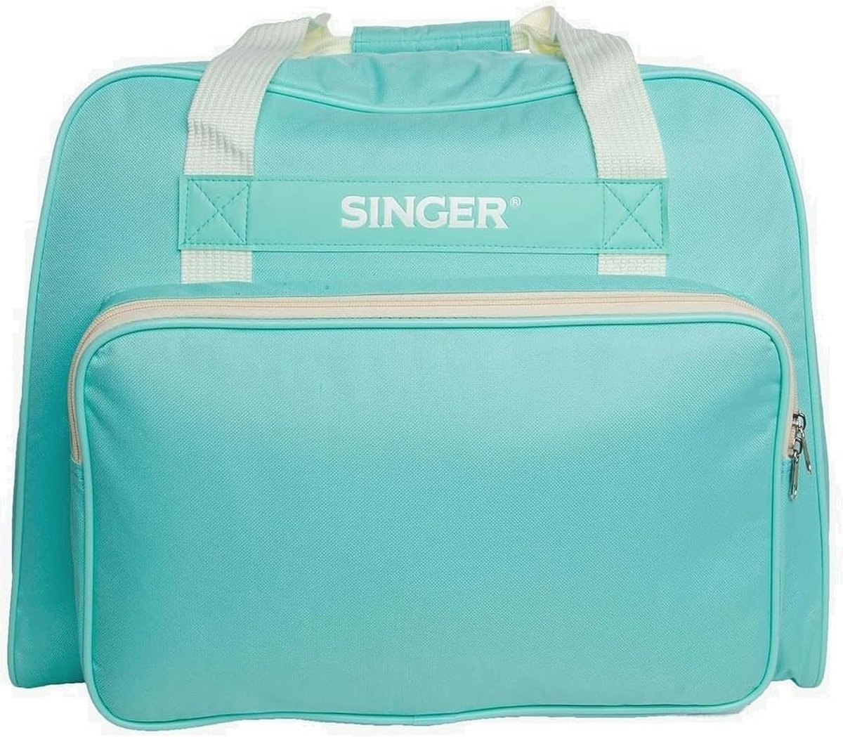 Naaimachinetas halfstijf met accessoiretas - aqua groen 45 x 25 x 33 cm