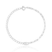 Bracelet raffiné en argent avec zircone Elenza – Luxe subtil pour femme
