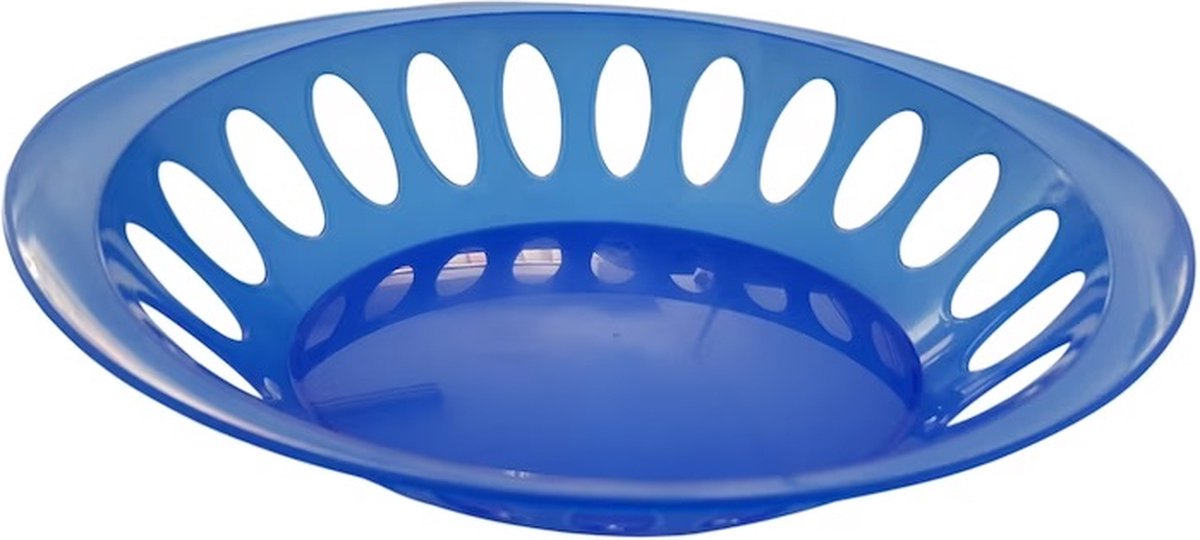 Fruitmand, brood, ovaal, blauw, 29x21cm - Per 3 stuks