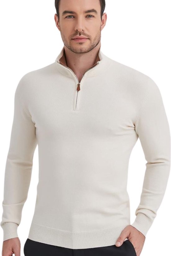 COOFANDY Coltrui voor Heren Gebreide Rolkraagtrui Slim Fit Herentrui met Lange Mouwen Vrijetijd Basistrui Effen Trui Warme Basic Sweater Zwart M