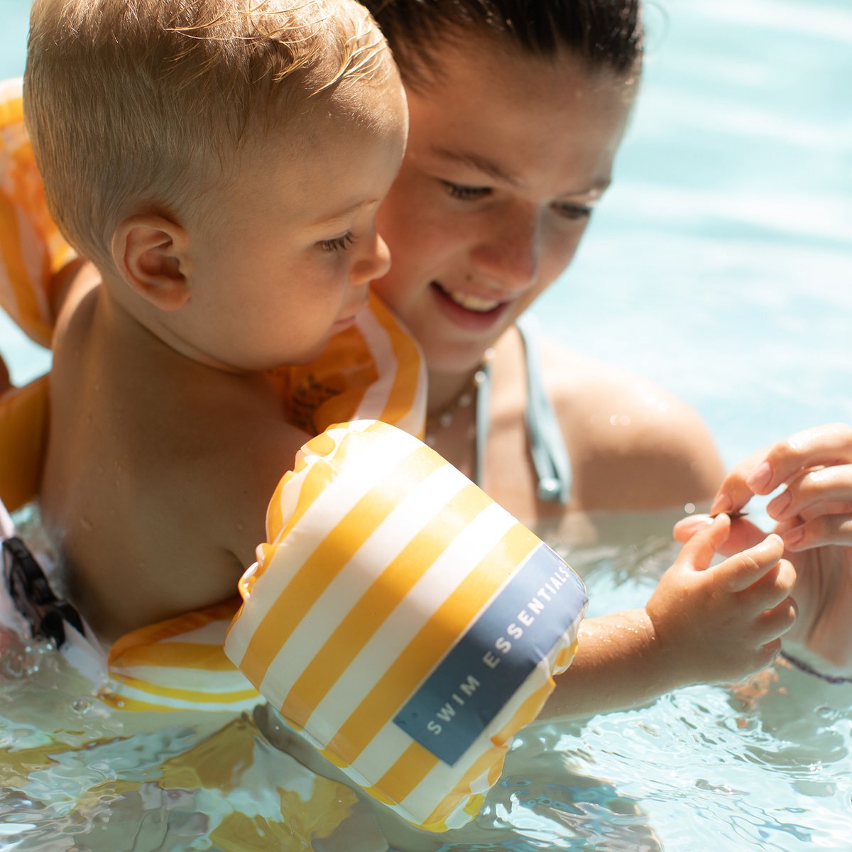 Swim Essentials Puddle Jumper - Geel/Wit - Whaley - 2/6 Jaar — afbeelding 2