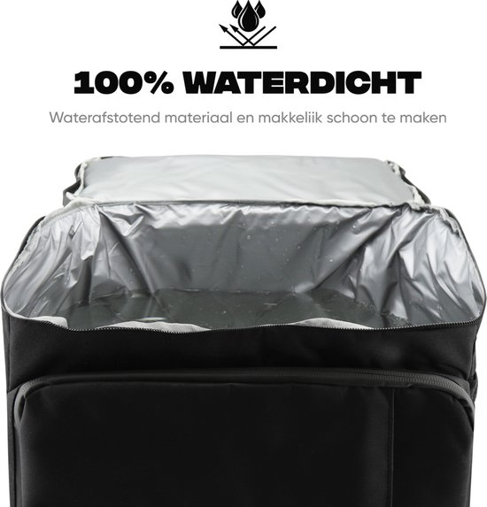 Rockerz Plein air - Sac isotherme - Sac à lunch 30 litres - Zwart - Incl 2 éléments de Éléments de refroidissement