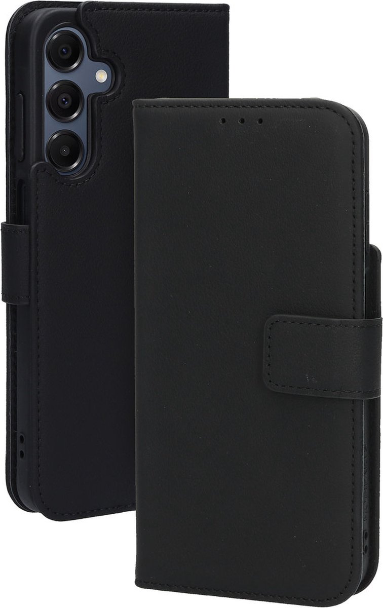 Mobiparts Leather Wallet Case geschikt voor Samsung Galaxy A16 - Zwart