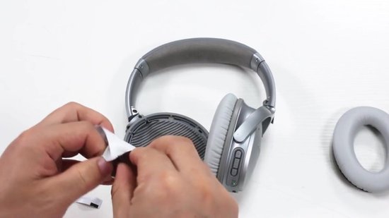 Oorkussen geschikt voor Bose QuietComfort 35 II - Grijs