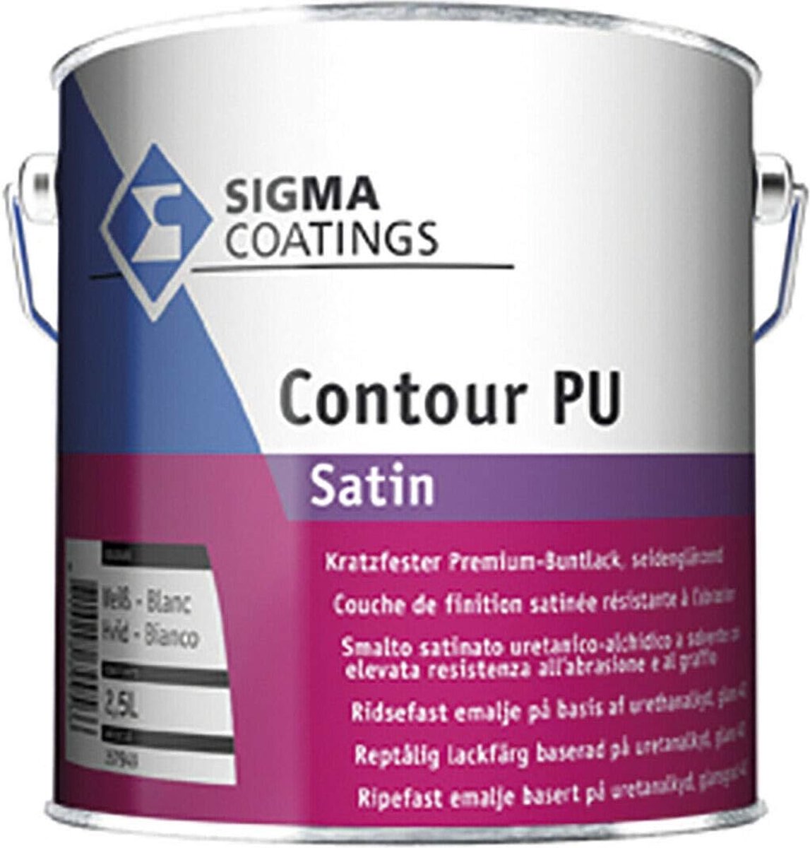 Sigma (S2U) Contour PU Satin - 2.5 Liter - WIT