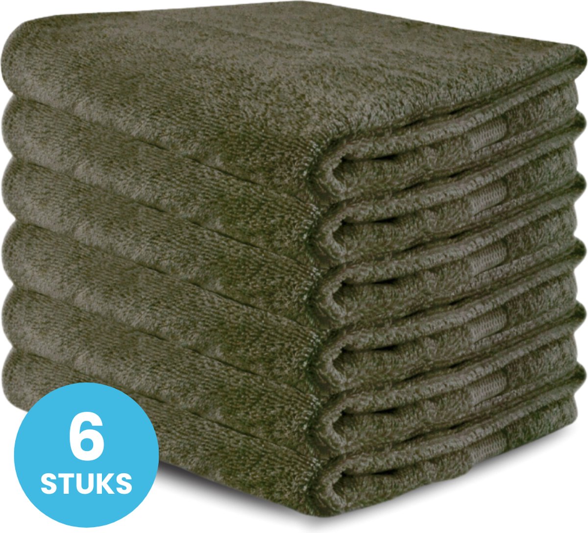 Funnies Handdoeken 6 Stuks Forest - Set van 6 Luxe Badhanddoeken - 70 x 140 cm - Hoogwaardig 100% Katoen - 500 gram/m² Dikke, Zachte en Sneldrogende Handdoek - Ideaal voor Badkamer, Sport, Sauna, Zwembad en Vakantie
