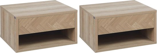 Hzuaneri Nachtkastjes Hangend set van 2, Aan de Wand gemonteerd Hzuaneri Nachtkastjes Hangend set van 2, Aan de Wand gemonteerd