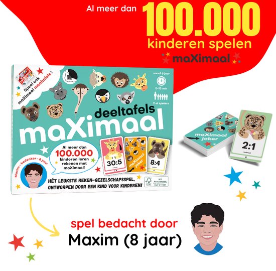 Maximaal Deeltafels Deelsommen - Educatief rekenen voor kinderen vanaf 6 jaar