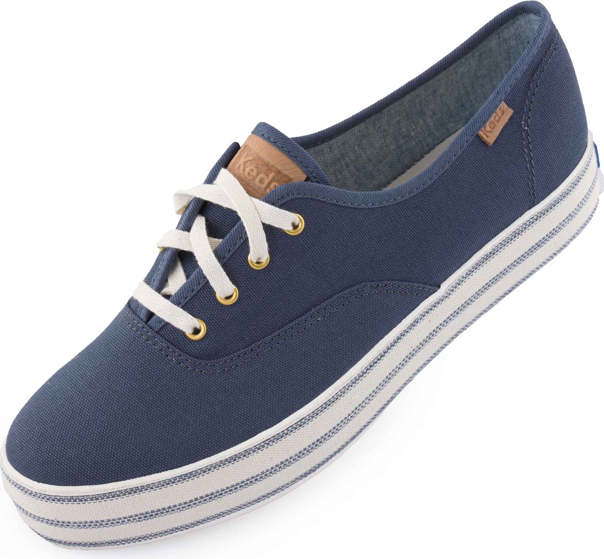 Keds Women's Wms Triple Stripe Blue Indigo Shoes