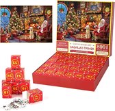 Calendrier Avent Lego Calendrier De L'Avent 2024,Calendrier De L'Avent Blocs De Construction,Cadeau De Noël Pour Enfants, Garçons,Filles -Blocs 12 Calendrier De L' Avent Lego