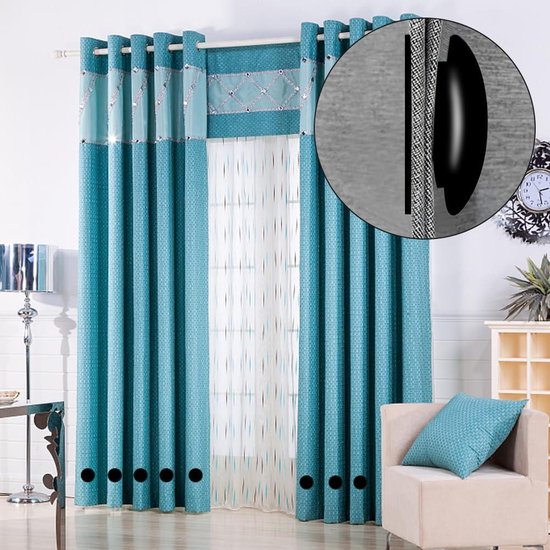 12 pièces poids de rideau imperméables magnétiques extérieurs-poids de rideau rond