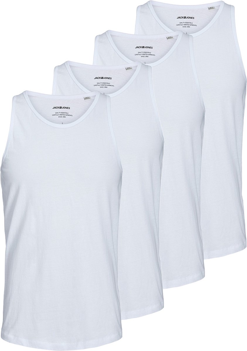 Jack & Jones Heren onderhemd 4 pack Jacbasic