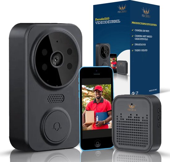 Ferodelli Video Deurbel - Deurspion Met (EAN: 8721139490242) - Ferodelli - €39,95
