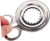 Ouvre-œuf - Coupe-coquille - Dévisseur d'œuf - Topper œuf - Argent - Ustensiles de cuisine - Acier inoxydable - 10,5 x 8 x 6,7 cm