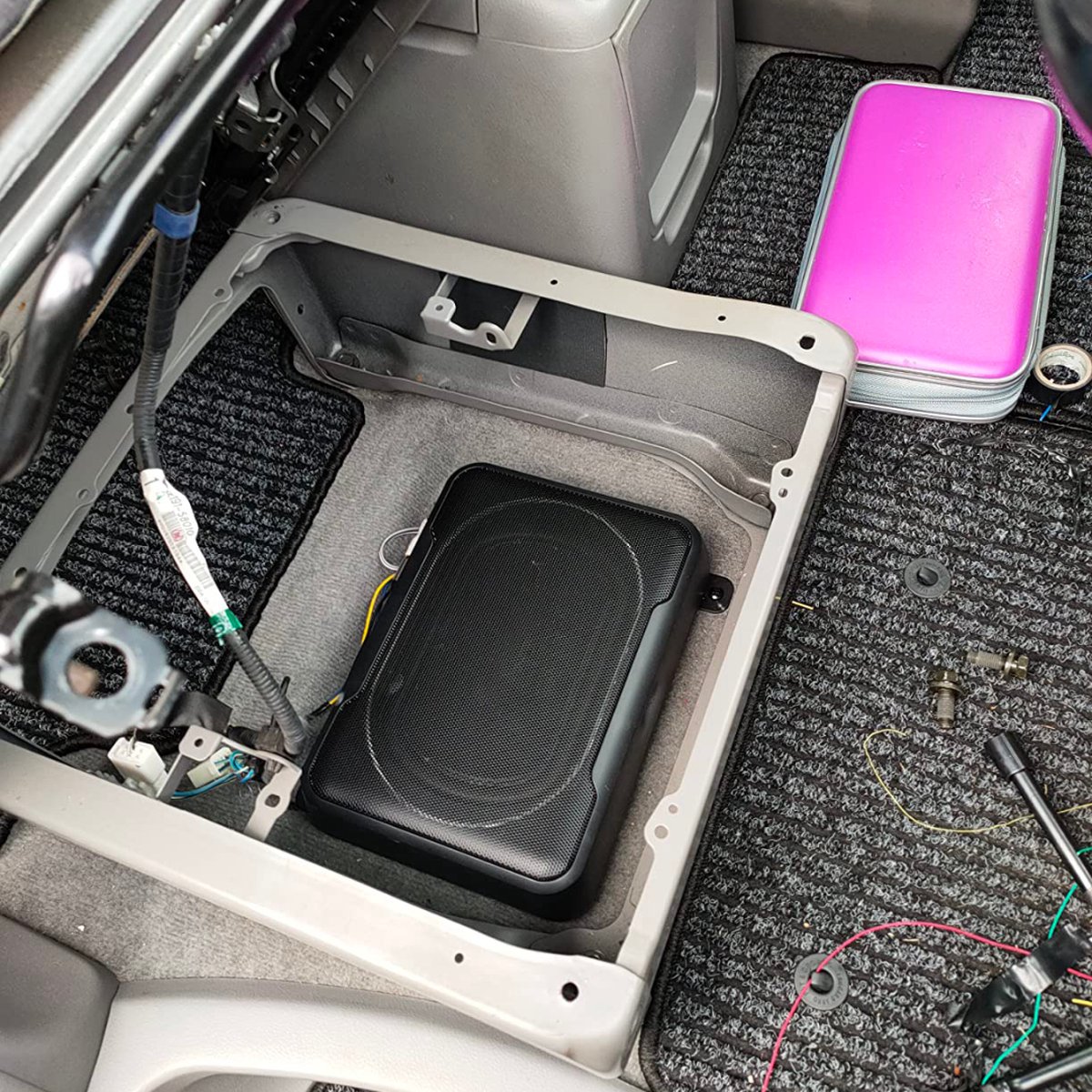 White-Label® Underseat Subwoofer - Auto Versterking - Speakers - Zwart – foto 3