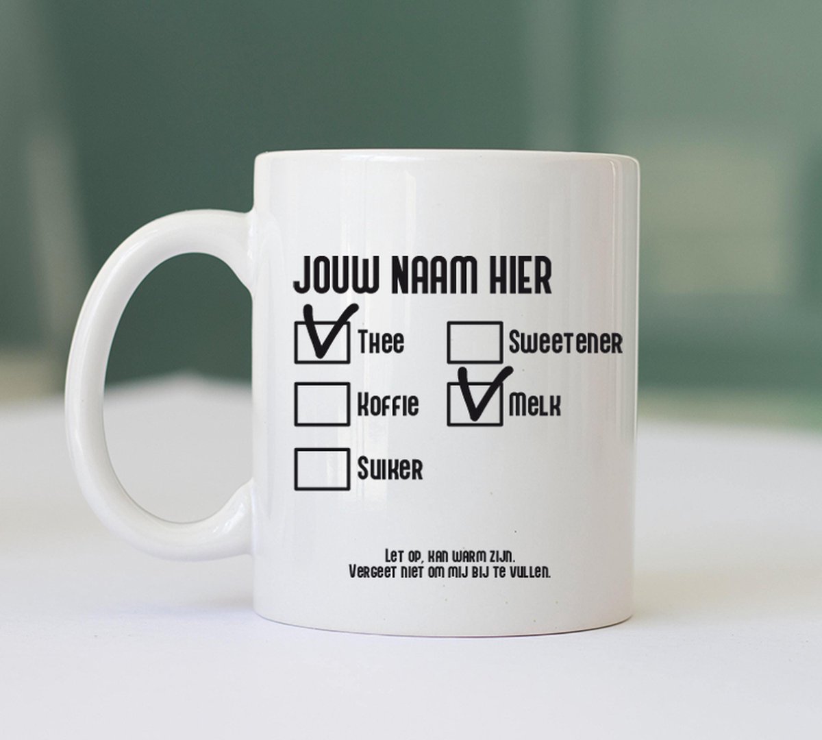 Mok met Eigen foto of Logo " Thee - Melk " - Kantoor Accessoires - Kantoor Artikelen - Mok met Eigen Foto