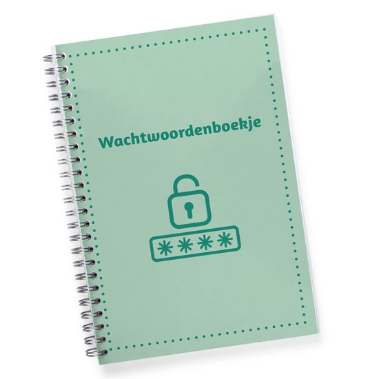 Wachtwoordenboekje - Wachtwoordenboekje met alfabet - Password organizer - Wachtwoorden notitieboek - A5 - Ringband - Groen - Fotofabriek