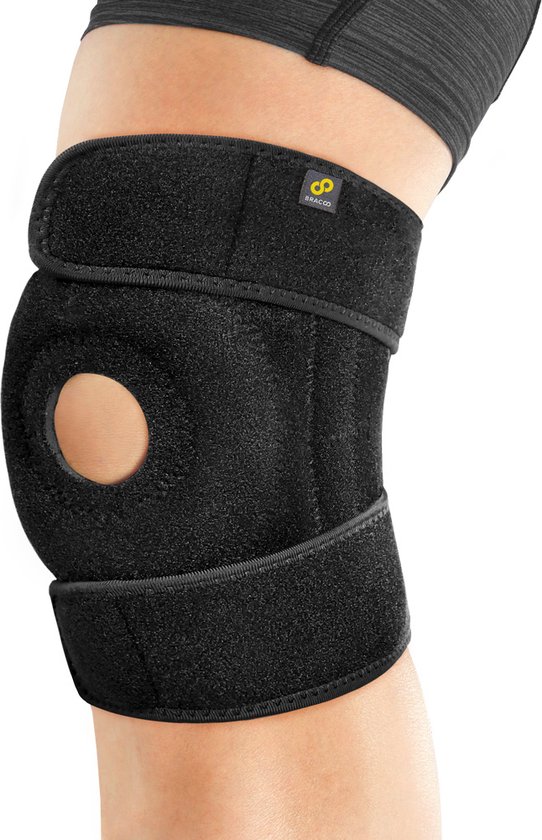 Bracoo KP30 Kniebrace met Baleinen - Verstelbare Kniebandage - Patellabrace - Patella ondersteuning - Ademend Knieband - Zwart