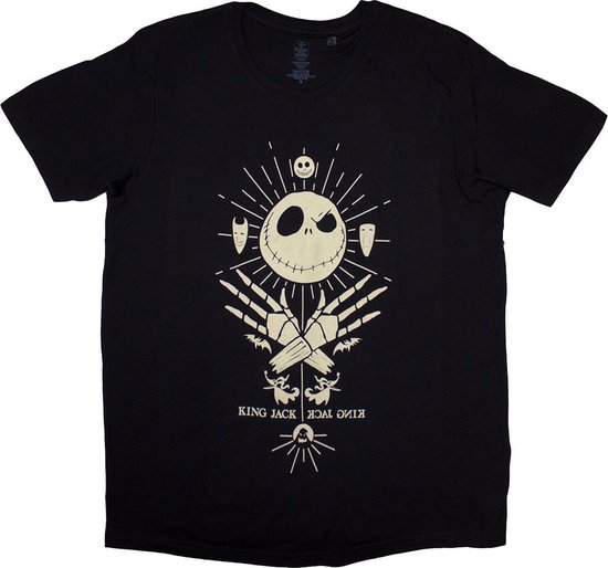 Disney The Nightmare Before Christmas - King Jack Heren Tshirt - 2XL - Zwart
