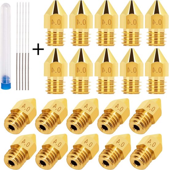 Ender 5 S1 Set 7 Ugelli MK8 In Acciaio Temprato Per Stampanti 3D Aghi Per Pulizia - Misure Multiple Ender 3 Pro - Foto 8