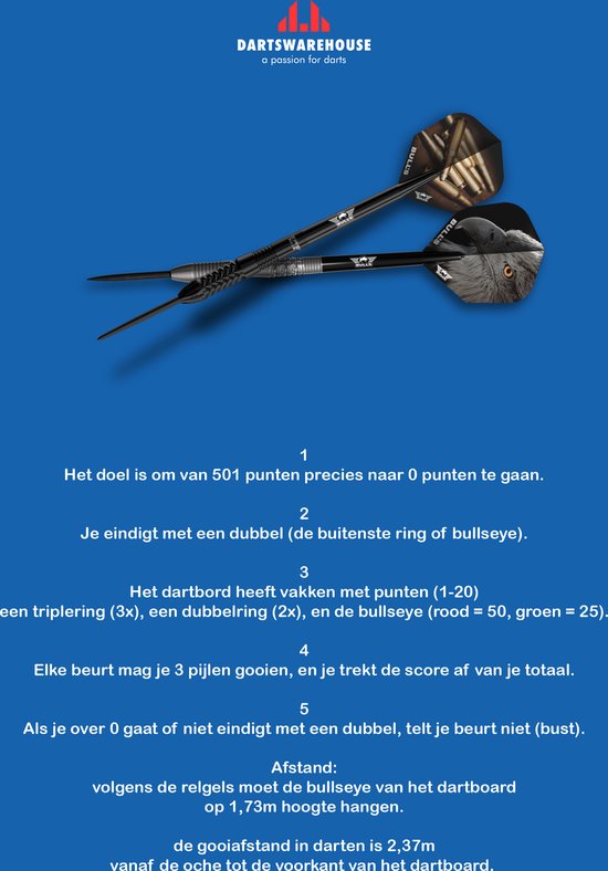 Bull’s Domus Professionele Dartset - Complete set - Dartbord - Verlichting - Surround van Merkloos — afbeelding 5