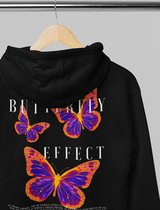 Sweat à capuche - Effet Butterfly - Wurban Wear | Sweat à capuche drôle | Vêtements de Merk | Sweat à capuche unisexe | outfit Techno | Pull | sweat à capuche oversize | Sweat à capuche de sport | Couvercle de pompe | Sweat à capuche papillon | Noir