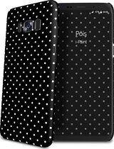 i-Paint cover Pois - zwart - voor Samsung Galaxy S8