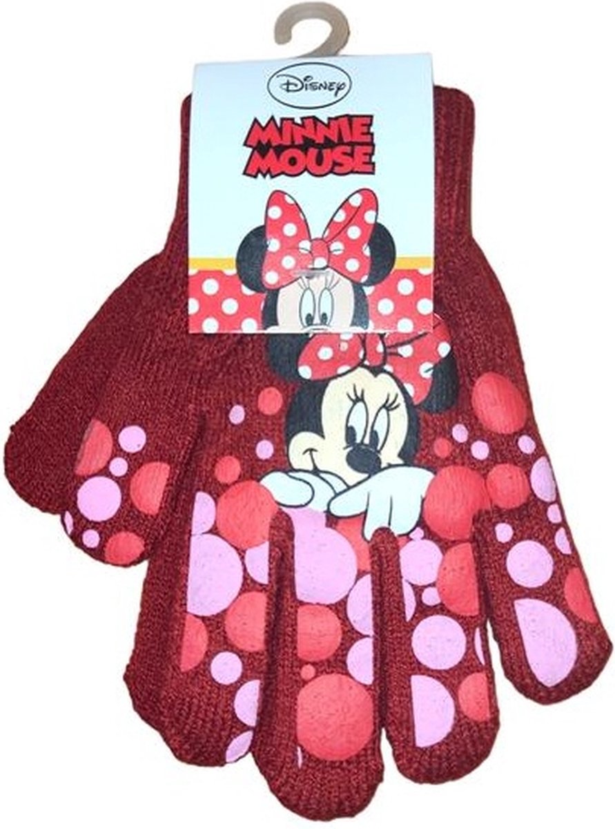 Minnie Mouse- handschoenen Disney Minnie Mouse - 3-6 jaar - donker rood