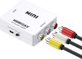 Qost - Tulp Naar HDMI Converter - AV / Composiet RCA to HDMI Audio video kabel adapter Converter - Compatibel met Camera / Xbox 360 / PS2, PS3 / WII / N64 / Gamecube / Snes / PSP (Black)