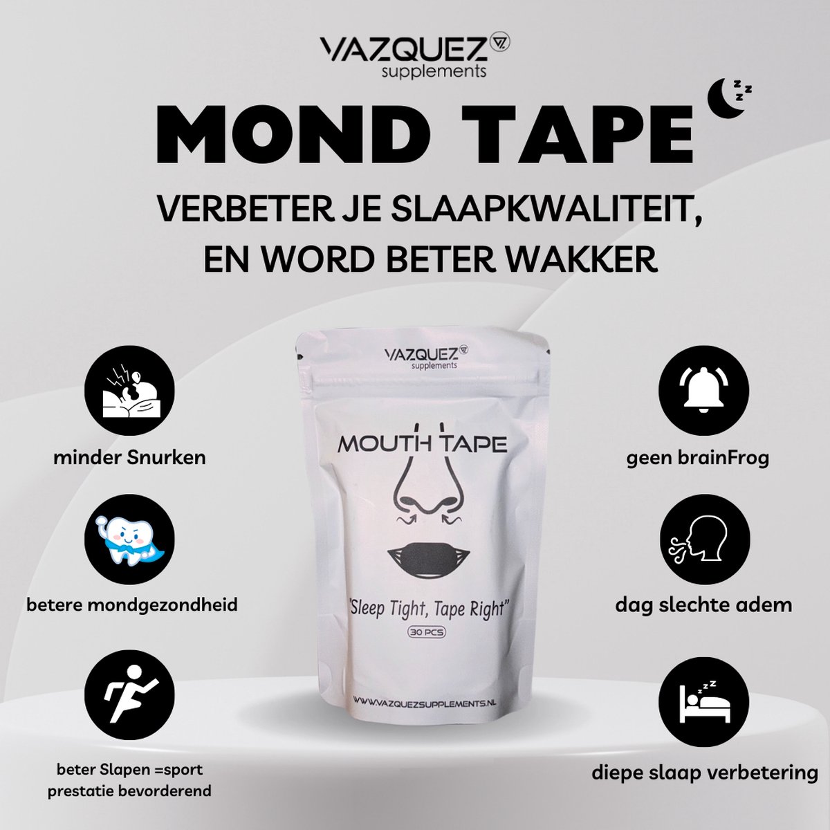 Mondtape voor Slapen - Anti Snurken & Ademhaling Door de Neus - 35