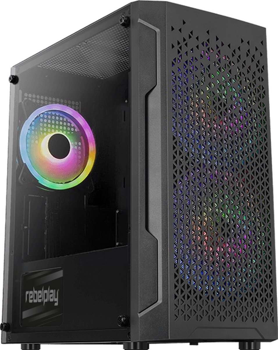 REBELPLAY Game PC - Core i9 - RTX 3060 - 16GB RAM - 500GB M.2 SSD - RGB - WiFi - Bluetooth (RP-372827)