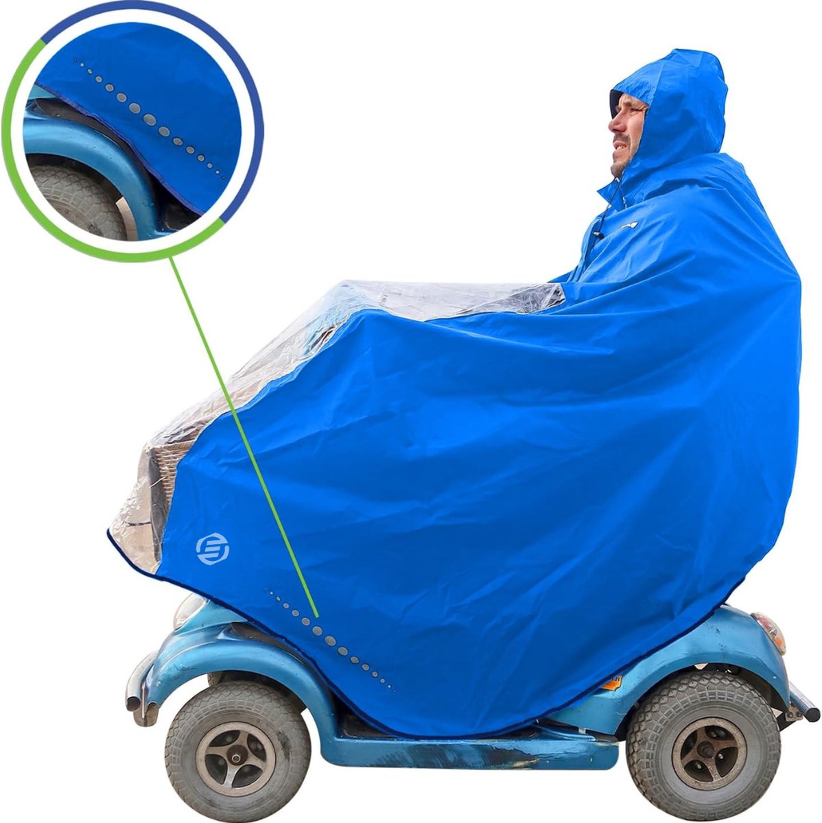 Goedkoopste Equivera Regencape Scootmobiel - Regencape Scootmobiel - Scootmobiel Regencape - Regenponcho Scootmobiel