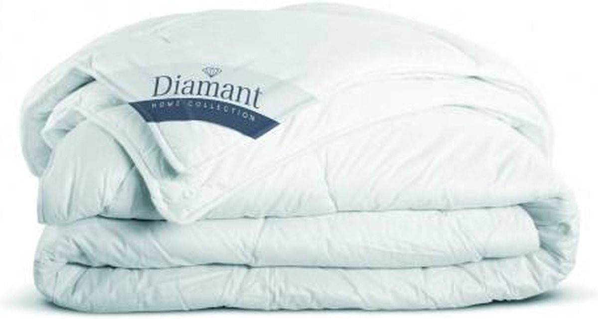 Diamant Dekbed Elegance 90% Ganzendons - 4 Seizoenen - Tweepersoons - 200x200 cm - Wit