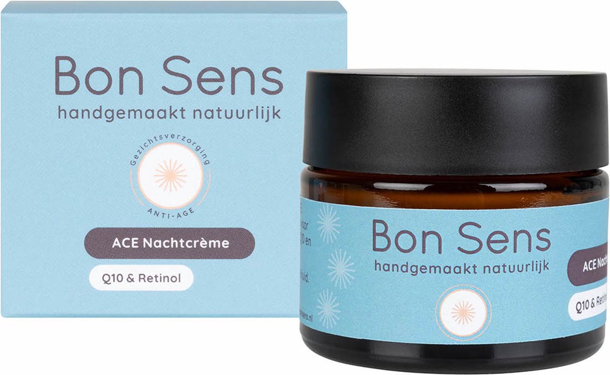 Bon Sens - ACE Nachtcrème | 50m | vitamine ACE - retinol - Q10 - hyaluronzuur