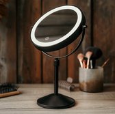 Lindo Make up spiegel met verlichting- Led spiegel - Scheer spiegel - Vergroot spiegel - Licht - 10x vergroting - Spiegel met licht - Make-upspiegel