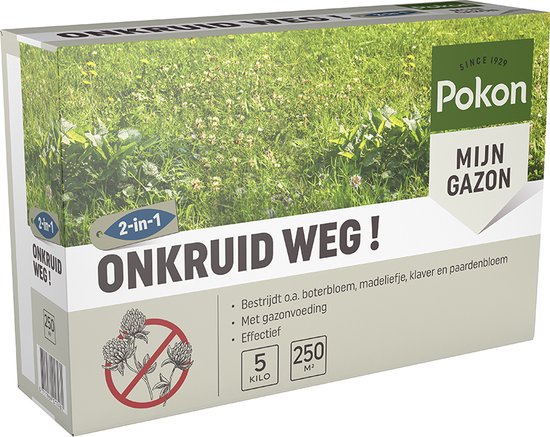 Pokon Onkruid Weg! - 5kg - Onkruidverdelger - Geschikt voor 250m² - Onkruidbestrijder van Merkloos	 — afbeelding 2