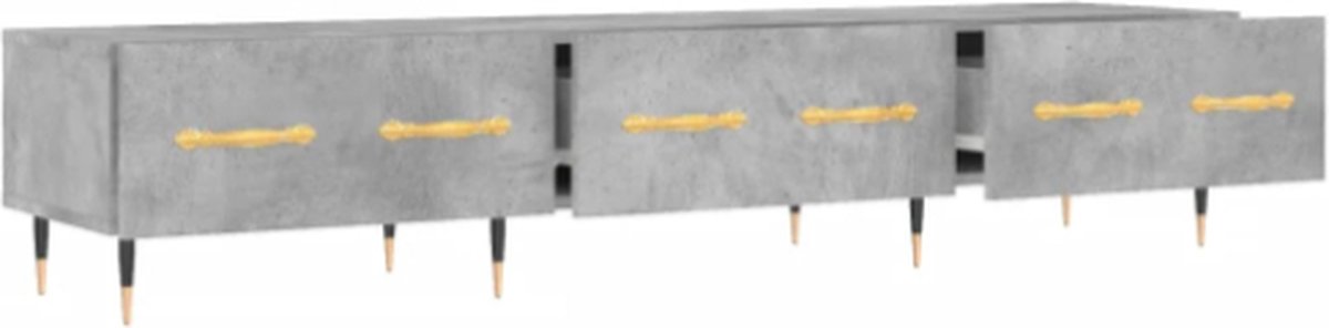 vida xl Tv-meubel 150x36x30 cm bewerkt hout betongrijs