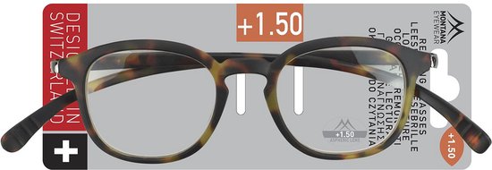 Montana MNR4A leesbril met lange poten Tortoise +1.00 - Hangend - Nek